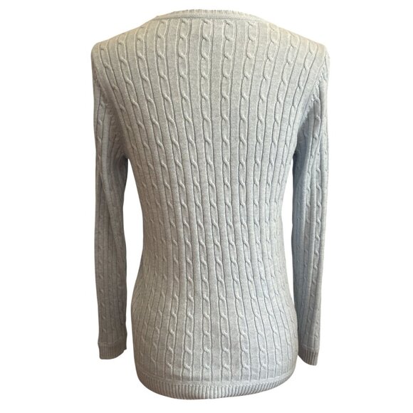 Croft & Barrow Light Blue Cable Knit Sweater Womens Size Small - Picture 2 of 6